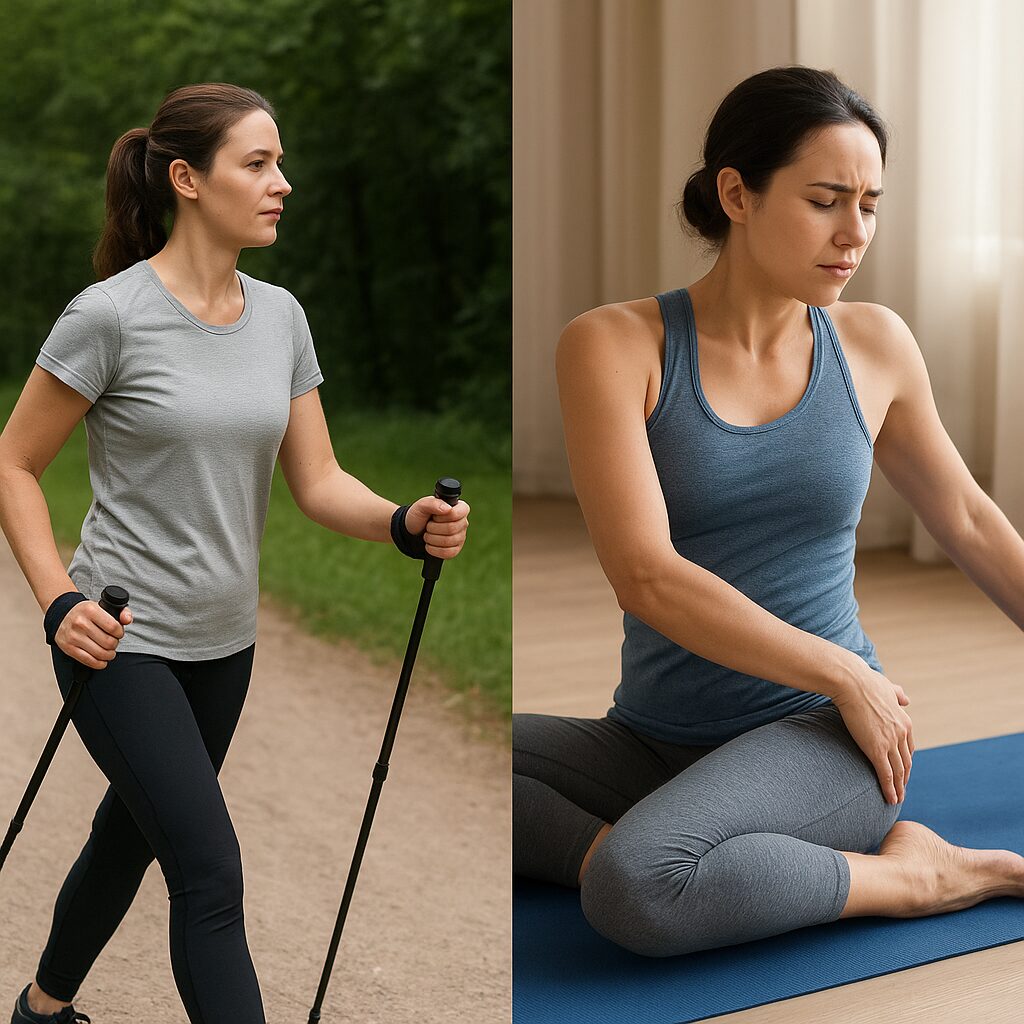 Czy nordic walking i joga pomagają na bóle korzonków