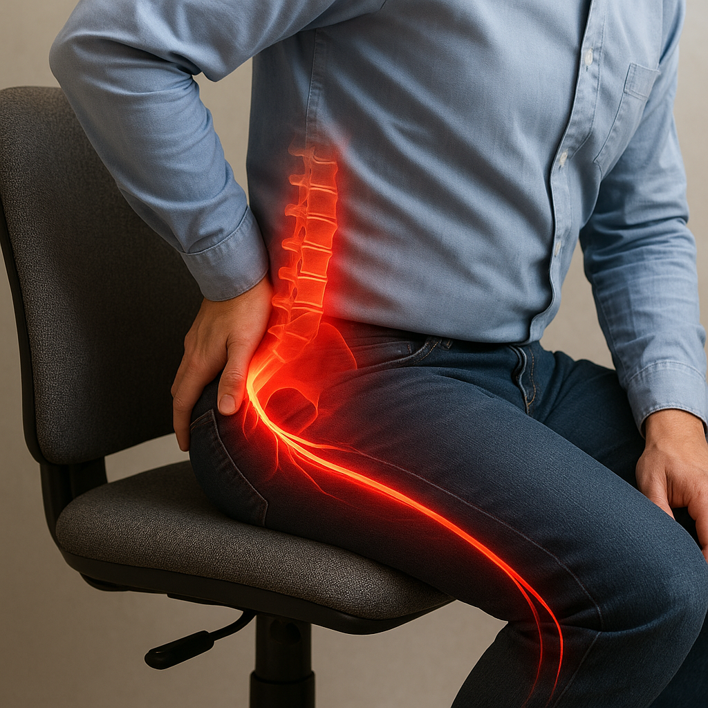 Jak długie siedzenie wpływa na ucisk nerwów